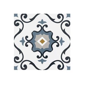 Retro 12" x 12" Self Adhesive Floor Tiles Floral Slate 20 Tiles/box